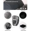 imageComhats Winter 100 Rabbit Fur Lined Russian Ushanka Earflap Trapper Hat Trooper69185navy