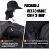 imageOversized XL XXL Mens Sun Hat Big Head Neck Flap Shade Waterproof UPF50 Wide Brim Hat Fishing Safari HikingBlack