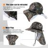 imageOversized XL XXL Mens Sun Hat Big Head Neck Flap Shade Waterproof UPF50 Wide Brim Hat Fishing Safari HikingCamo