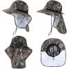 imageOversized XL XXL Mens Sun Hat Big Head Neck Flap Shade Waterproof UPF50 Wide Brim Hat Fishing Safari HikingCamo