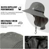 imageOversized XL XXL Mens Sun Hat Big Head Neck Flap Shade Waterproof UPF50 Wide Brim Hat Fishing Safari HikingDark Grey