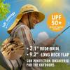imageOversized XL XXL Mens Sun Hat Big Head Neck Flap Shade Waterproof UPF50 Wide Brim Hat Fishing Safari HikingKhaki