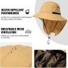 imageOversized XL XXL Mens Sun Hat Big Head Neck Flap Shade Waterproof UPF50 Wide Brim Hat Fishing Safari HikingKhaki
