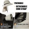 imageOversized XL XXL Mens Sun Hat Big Head Neck Flap Shade Waterproof UPF50 Wide Brim Hat Fishing Safari HikingLight Grey