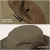 imageOversized XL XXL Mens Waterproof UPF50 Golf Bucket Sun Hats Big Head Boonie Safari Wide Brim FishingArmy Green