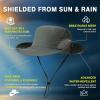 imageOversized XL XXL Mens Waterproof UPF50 Golf Bucket Sun Hats Big Head Boonie Safari Wide Brim FishingArmy Green