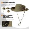 imageOversized XL XXL Mens Waterproof UPF50 Golf Bucket Sun Hats Big Head Boonie Safari Wide Brim FishingArmy Green