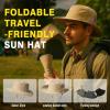 imageOversized XL XXL Mens Waterproof UPF50 Golf Bucket Sun Hats Big Head Boonie Safari Wide Brim FishingArmy Green