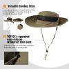 imageOversized XL XXL Mens Waterproof UPF50 Golf Bucket Sun Hats Big Head Boonie Safari Wide Brim FishingArmy Green3brim