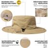 imageOversized XL XXL Mens Waterproof UPF50 Golf Bucket Sun Hats Big Head Boonie Safari Wide Brim FishingBeige