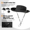 imageOversized XL XXL Mens Waterproof UPF50 Golf Bucket Sun Hats Big Head Boonie Safari Wide Brim FishingBlack