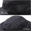 imageOversized XL XXL Mens Waterproof UPF50 Golf Bucket Sun Hats Big Head Boonie Safari Wide Brim FishingBlack3brim