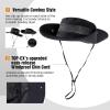 imageOversized XL XXL Mens Waterproof UPF50 Golf Bucket Sun Hats Big Head Boonie Safari Wide Brim FishingBlack3brim