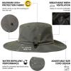 imageOversized XL XXL Mens Waterproof UPF50 Golf Bucket Sun Hats Big Head Boonie Safari Wide Brim FishingDark Grey