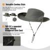 imageOversized XL XXL Mens Waterproof UPF50 Golf Bucket Sun Hats Big Head Boonie Safari Wide Brim FishingDark Grey