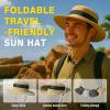 imageOversized XL XXL Mens Waterproof UPF50 Golf Bucket Sun Hats Big Head Boonie Safari Wide Brim FishingLight Grey