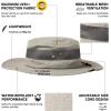 imageOversized XL XXL Mens Waterproof UPF50 Golf Bucket Sun Hats Big Head Boonie Safari Wide Brim FishingLight Grey