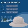 imageTOPEX Breathable Oversized XL XXL Waterproof UPF50 UV Protection Packable Fishing Sun Hats for Men Chin Strap96562light Grey