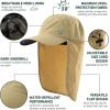 imageTOPEX LXLXXL UV50 Waterproof Neck Flap Baseball Sun CapKhaki