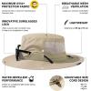 imageTOPEX LXLXXL UV50 Waterproof Wide Brim Bucket Sun Hat for Summer Fishing Hiking wDetachable Strap ampamp Vented MeshBeige