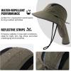 imageTOPEX MLXLXXL Unisex Mens Sun Hat with Neck Flap Sunglass Lock UPF 50 Wide Brim Fishing Hats Waterproof ampamp PackableArmy Green