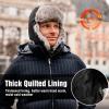 imageTOPEX Oversize XXL XXXL Mens 100 Rabbit Fur Waterproof Trapper Hunting Trooper Winter Ushanka Russian Skiing HatTe67217black