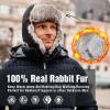 imageTOPEX Oversize XXL XXXL Mens 100 Rabbit Fur Waterproof Trapper Hunting Trooper Winter Ushanka Russian Skiing HatTe67217grey