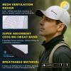 imageTOPEX Oversized XL XXL Unstructured Running Breathable Mesh Quick Dry Waterproof Cooling Sweatband Baseball Caps Mens95556black
