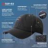 imageTOPEX Oversized XL XXL Unstructured Running Breathable Mesh Quick Dry Waterproof Cooling Sweatband Baseball Caps Mens95556black