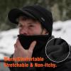 imageTOPEX Oversized XL XXL Winter 2 Piece Wool Knitted Hat ampamp Scarf Set For Men Visor Beanie Ear Flap Fleece Lined Cold WeatherTe69311navy