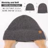 imageTOPEX XLXXL 100 Merino Wool Cuffed Beanie Hat for Men ampamp Women Warm Knitted Winter Hats 5566CMDarkgrey