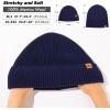 imageTOPEX XLXXL 100 Merino Wool Cuffed Beanie Hat for Men ampamp Women Warm Knitted Winter Hats 5566CMNavy