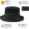 imageTOPEX XLXXL Womens Wide Brim Bucket Sun Hat with Ponytail Hole UPF 50 Summer Packable Sunhat for Travel Beach OutdoorBlack
