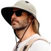 imageTOPEX MLXLXXL Unisex Mens Sun Hat with Neck Flap Sunglass Lock UPF 50 Wide Brim Fishing Hats Waterproof ampamp PackableBeige