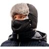 imageTOPEX Oversize XXL XXXL Mens 100 Rabbit Fur Waterproof Trapper Hunting Trooper Winter Ushanka Russian Skiing HatTe67217black