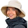 imageTOPEX XLXXL Womens Wide Brim Bucket Sun Hat with Ponytail Hole UPF 50 Summer Packable Sunhat for Travel Beach OutdoorNatural