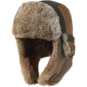 imageComhats Large XL Trapper Trooper Hunting Warm Ear Flap Russian Ushanka Winter Ski Cold Weather Bomber Hats for Men67191army Greenreal Fur