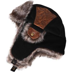 imageComhats Large XL Trapper Trooper Hunting Warm Ear Flap Russian Ushanka Winter Ski Cold Weather Bomber Hats for Men67191black2