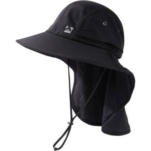 imageOversized XL XXL Mens Sun Hat Big Head Neck Flap Shade Waterproof UPF50 Wide Brim Hat Fishing Safari HikingBlack