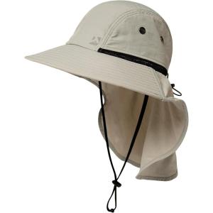 imageOversized XL XXL Mens Sun Hat Big Head Neck Flap Shade Waterproof UPF50 Wide Brim Hat Fishing Safari HikingLight Grey