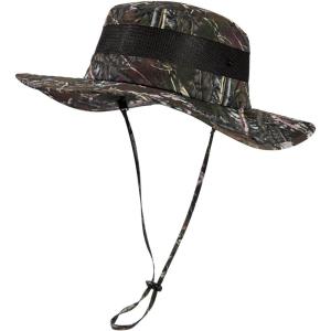 imageOversized XL XXL Mens Waterproof UPF50 Golf Bucket Sun Hats Big Head Boonie Safari Wide Brim FishingCamo3brim