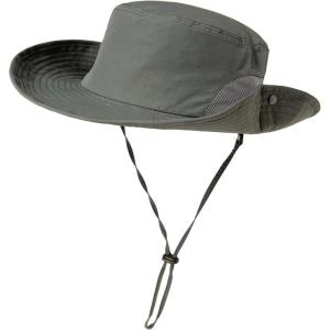 imageOversized XL XXL Mens Waterproof UPF50 Golf Bucket Sun Hats Big Head Boonie Safari Wide Brim FishingDark Grey
