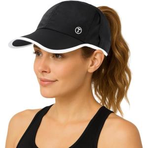 imageTOPEX Cooling UV 50 High Ponytail Baseball Cap for Women  Most Women Start with SM  Breathable for Running Golf SportsBlackwhite