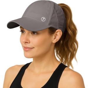 imageTOPEX Cooling UV 50 High Ponytail Baseball Cap for Women  Most Women Start with SM  Breathable for Running Golf SportsGrey