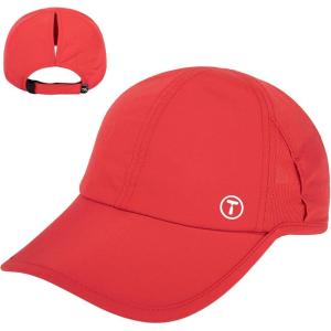 imageTOPEX Cooling UV 50 High Ponytail Baseball Cap for Women  Most Women Start with SM  Breathable for Running Golf SportsRed