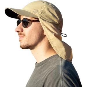imageTOPEX LXLXXL UV50 Waterproof Neck Flap Baseball Sun CapKhaki