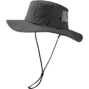 imageTOPEX LXLXXL UV50 Waterproof Wide Brim Bucket Sun Hat for Summer Fishing Hiking wDetachable Strap ampamp Vented MeshDarkgray