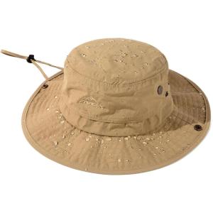 imageTOPEX Waterproof Rain XL XXL Large Size Oversized Mens Sun Hats Fishing Bucket Boonie Beach UV Protection Wide BrimTe00702khaki