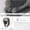 imageComhats 100 Rabbit Fur Winter Trapper Ushanka Hat Waterproof69185black