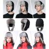 imageComhats 100 Rabbit Fur Winter Trapper Ushanka Hat Waterproof69185black